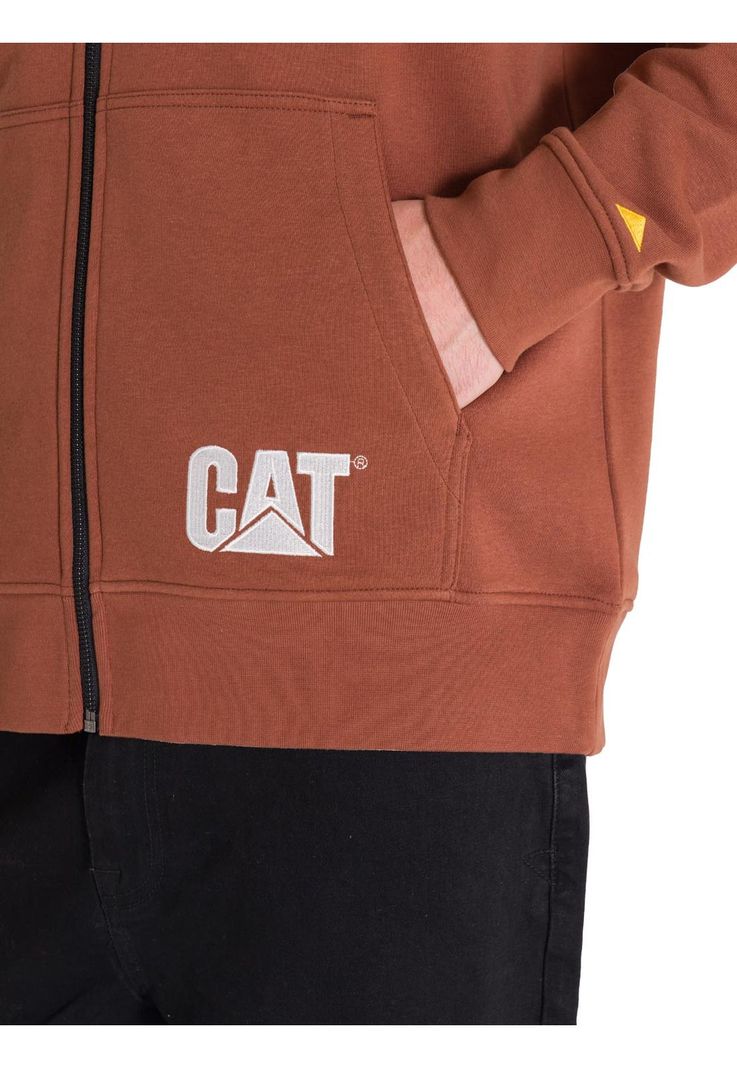 Polerón Fleece Full Zip Hombre Terracota-5