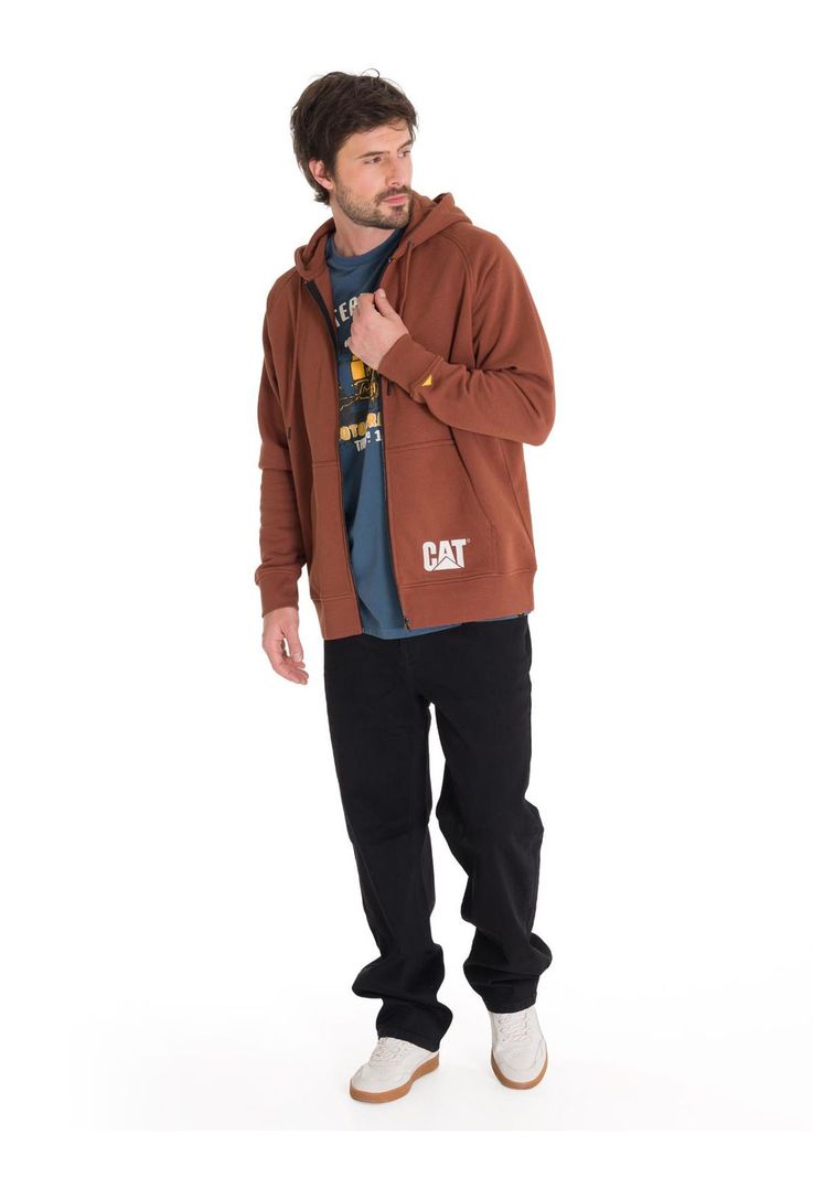Polerón Fleece Full Zip Hombre Terracota-6