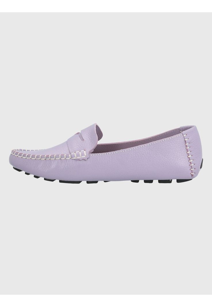 Mocasín Cuero Lila Mujer Domaso -4