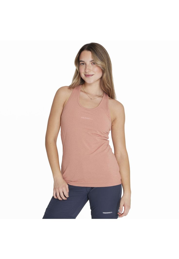 Polera S/M Tank Top Naranjo Mujer-0