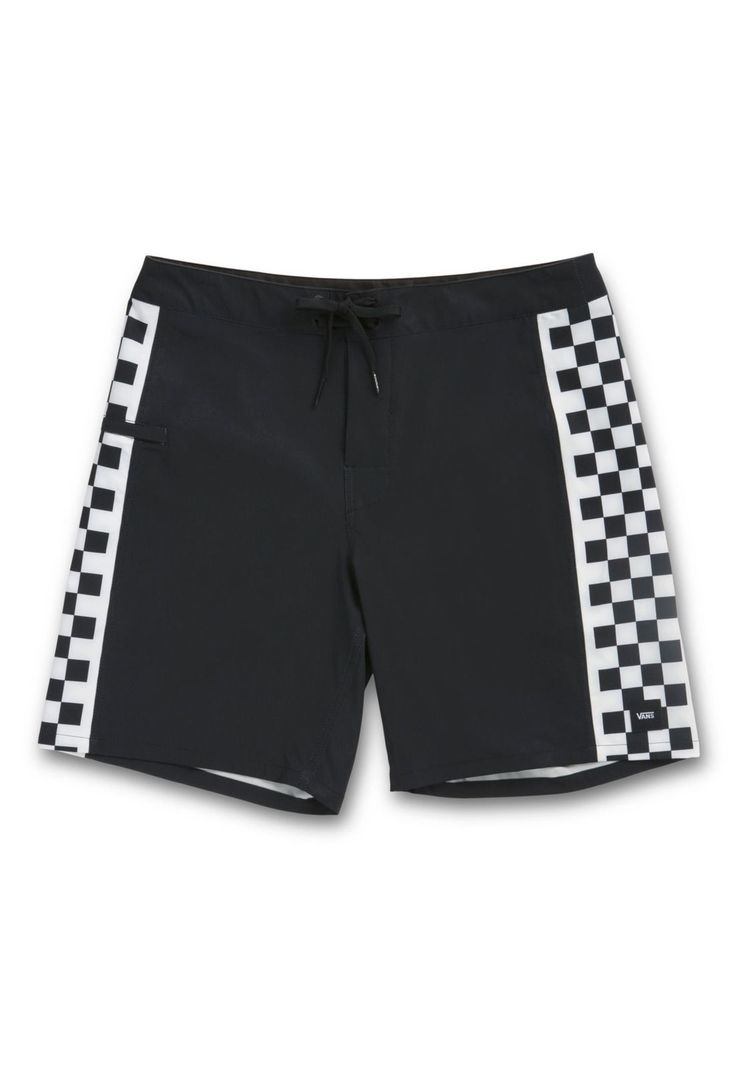 Traje De Baño Hombre Sidelines Black-Checkerboard-3