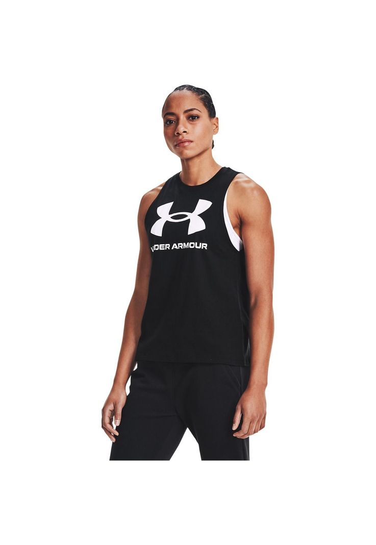 Polera sin mangas Rival para mujer Negro-0