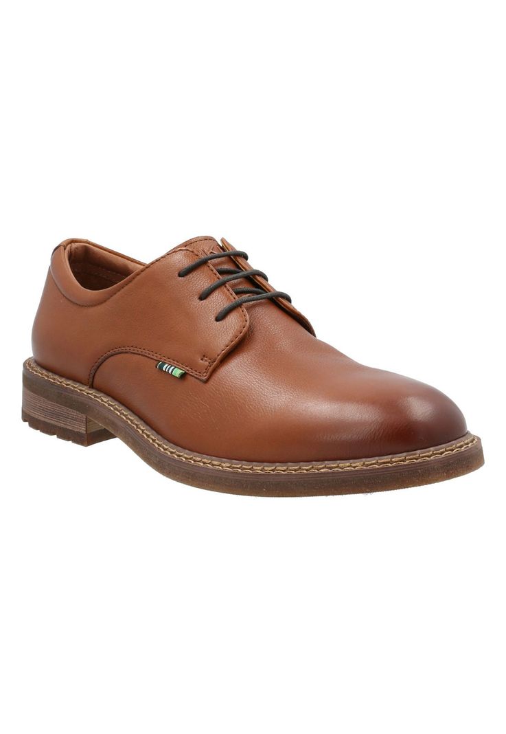 Zapato Cuero Hombre Roco Café -1