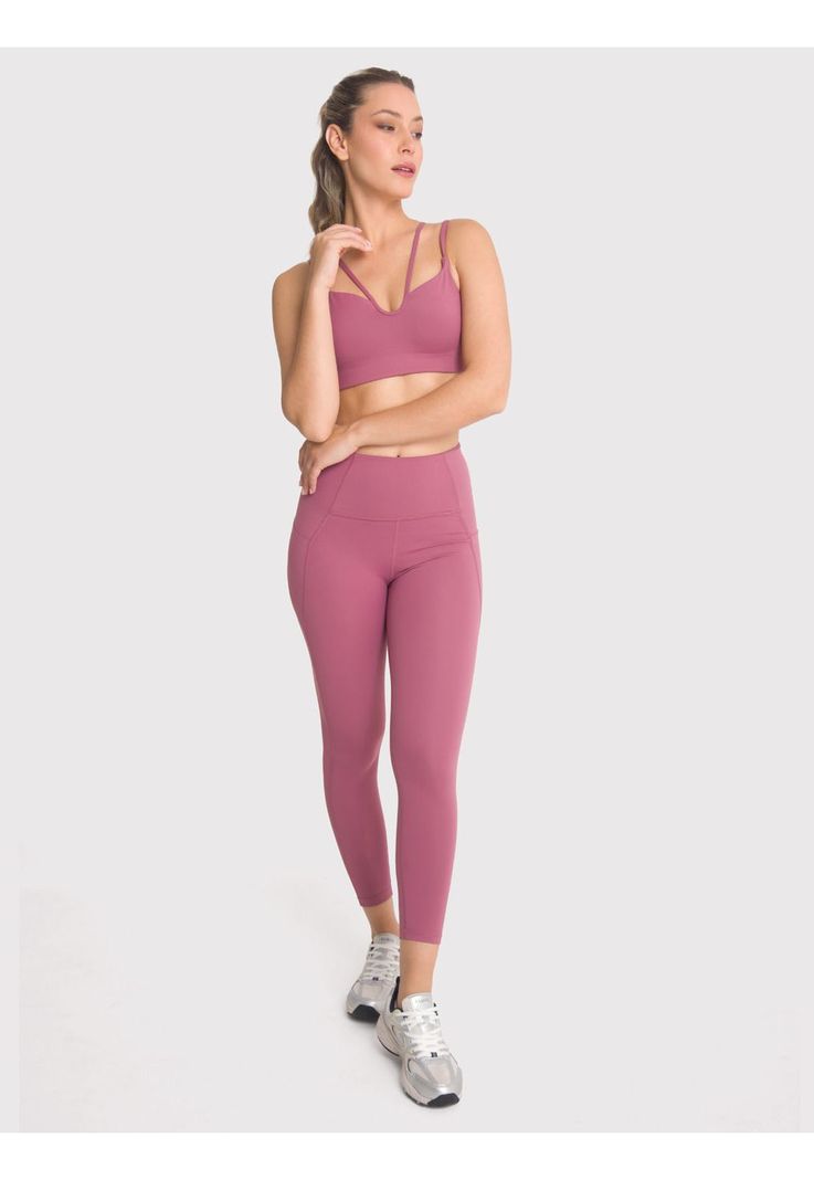 Calza deportiva 7/8 Mujer Ankle Shelly Rosado-4