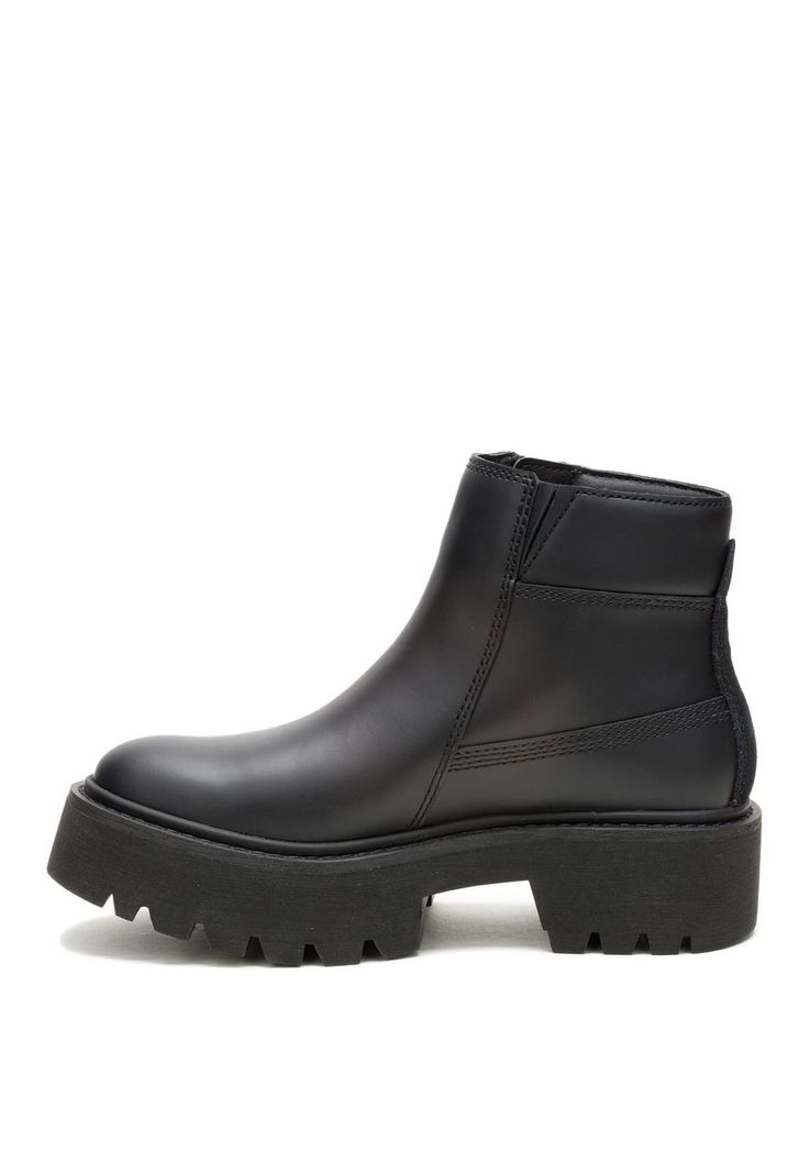 Botin Cuero Mujer Colorado Max Chelsea Negro-3