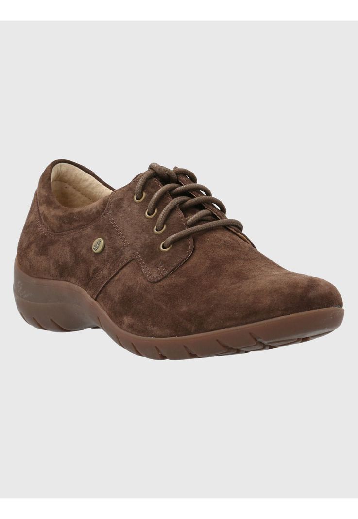 Zapato Cuero Mujer Rojam Café Oscuro-0