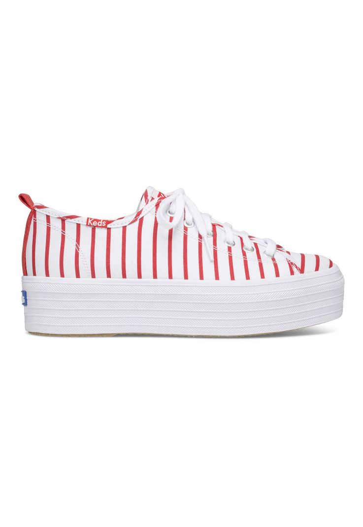 Zapatilla Mujer Triple Up Stripe Blanco/Rojo -0
