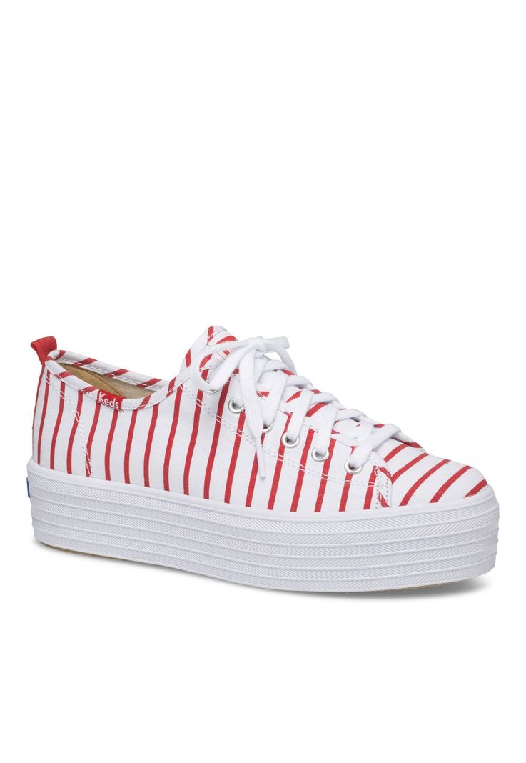 Zapatilla Mujer Triple Up Stripe Blanco/Rojo -1