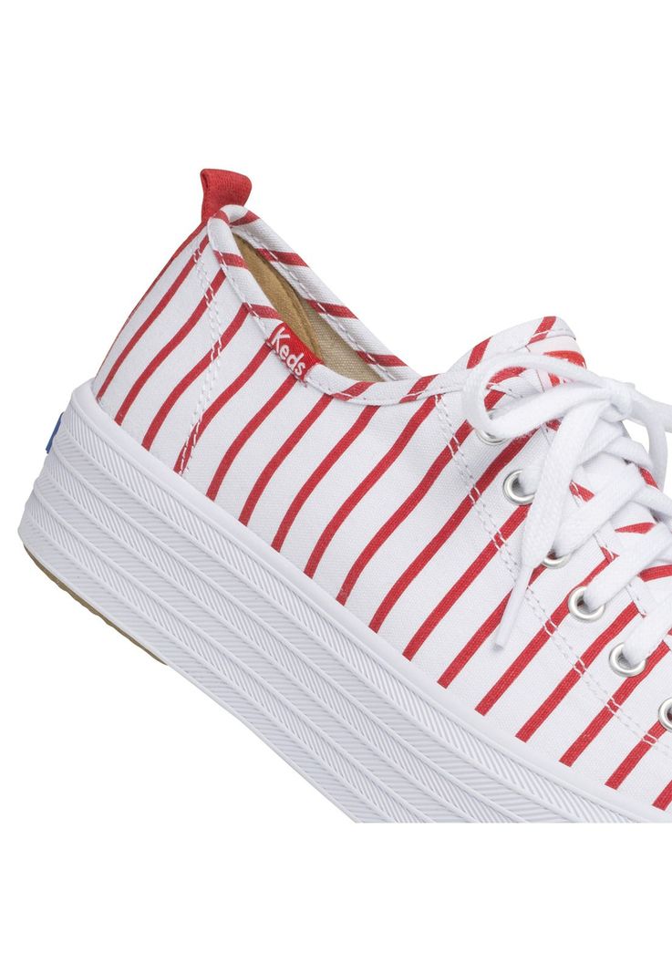 Zapatilla Mujer Triple Up Stripe Blanco/Rojo -4