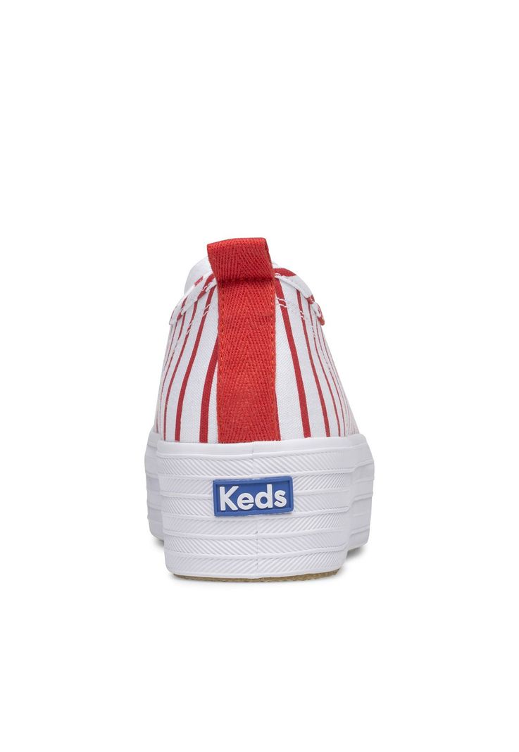 Zapatilla Mujer Triple Up Stripe Blanco/Rojo -5