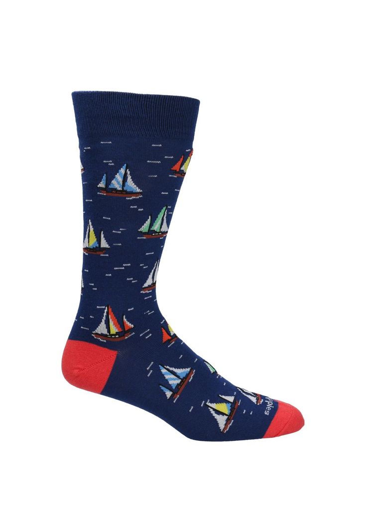 Calcetín Casual Sailing Azul Hombre-0