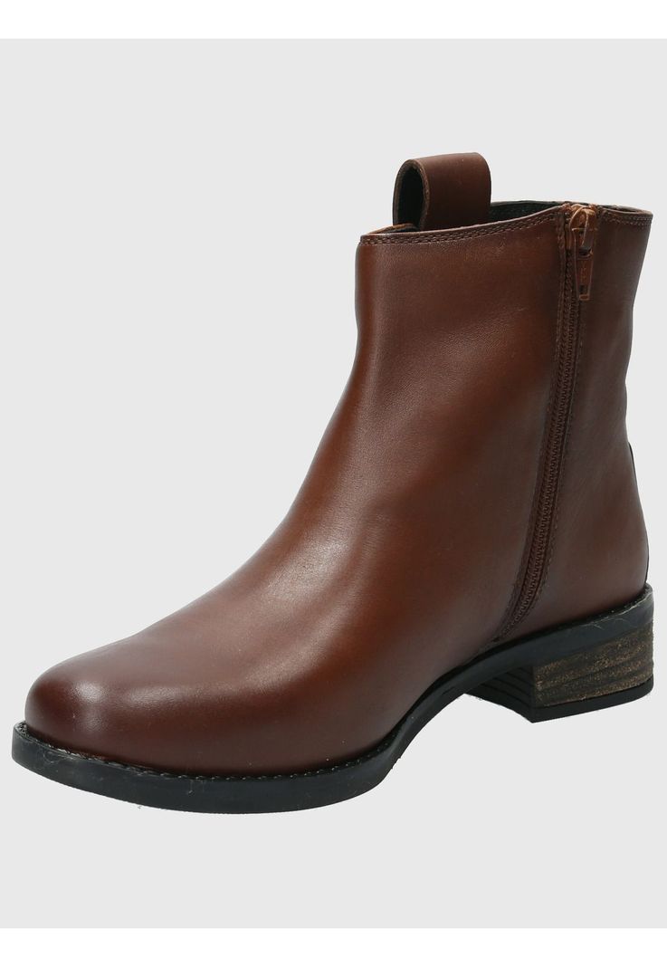 Botin Cuero Mujer Elder Café-4