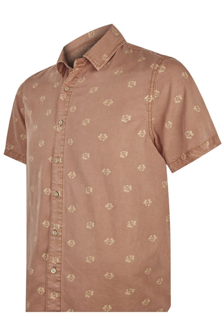camisa Tencel Naranja Tencelprint Hombre -3