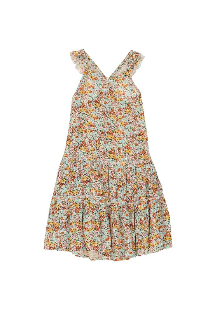 Vestido Niña Estampado Amarillo-0