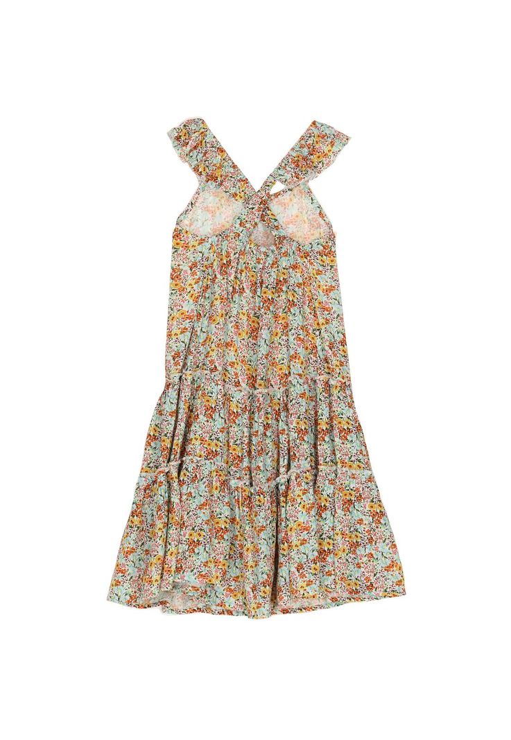 Vestido Niña Estampado Amarillo-1