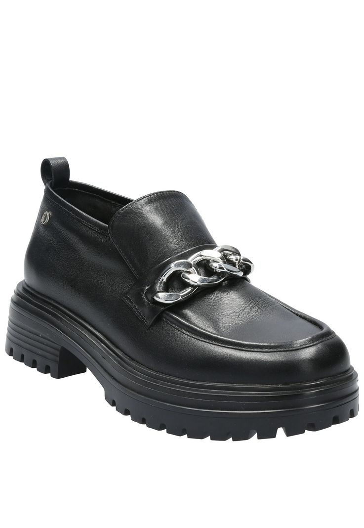 Mocasín Cuero Mujer Kacie Negro-0