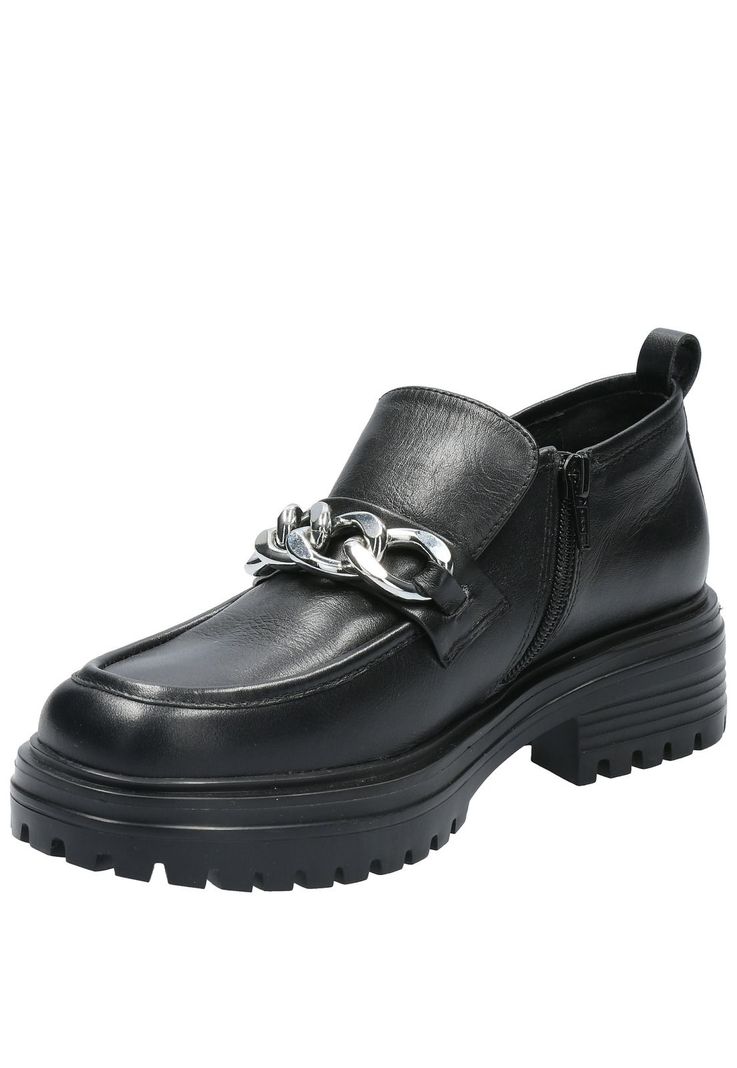 Mocasín Cuero Mujer Kacie Negro-4