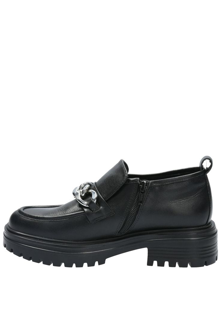 Mocasín Cuero Mujer Kacie Negro-5