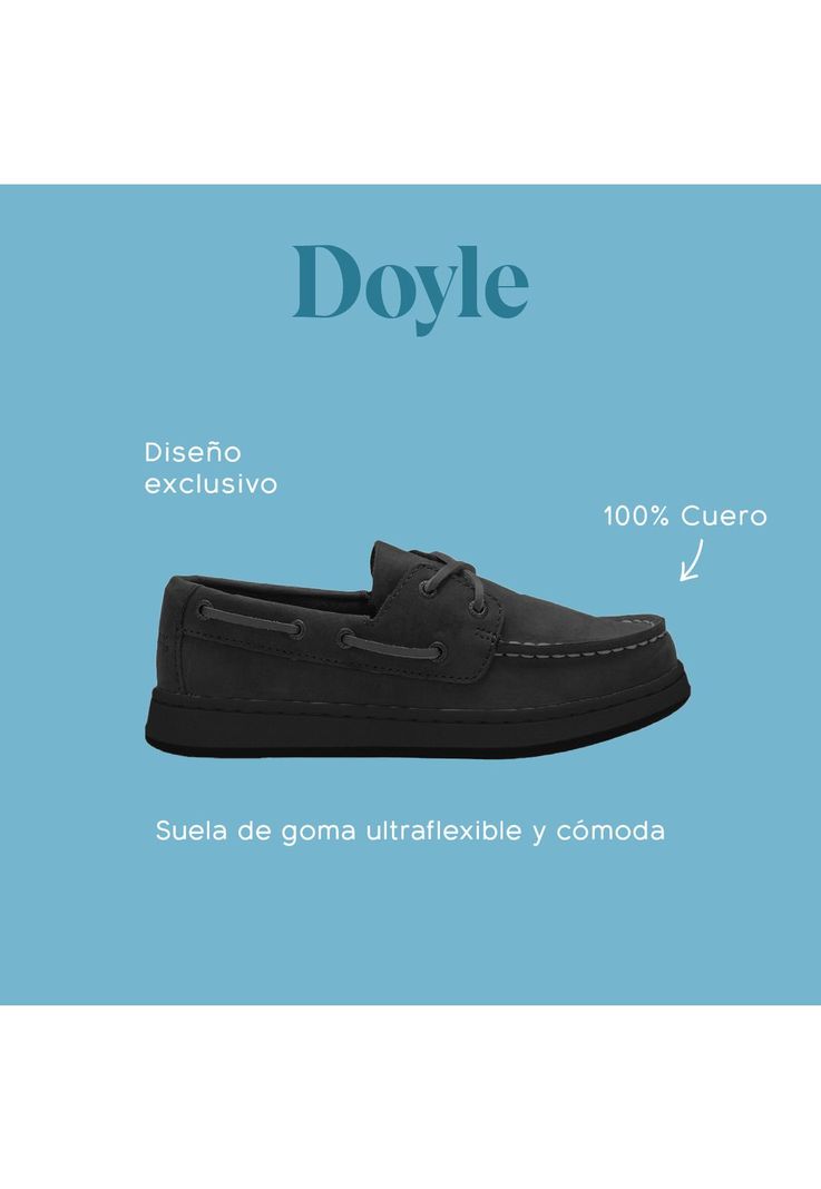 Zapato Escolar de Cuero Doyle negro niño-1