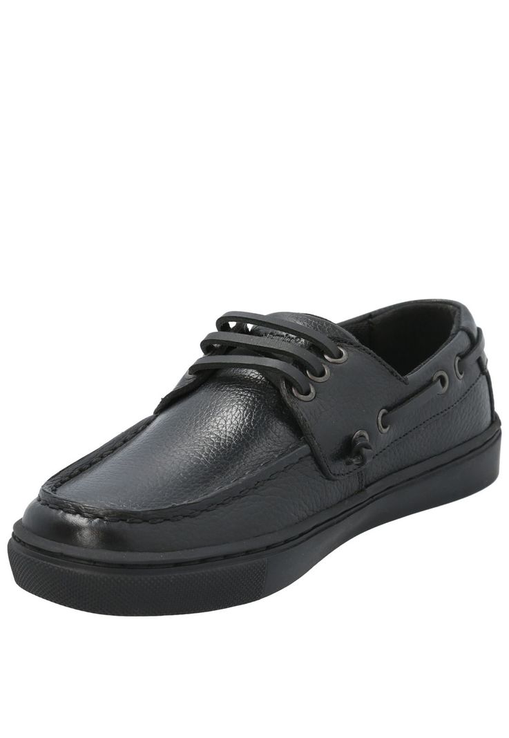 Zapato Escolar de Cuero Doyle negro niño-4