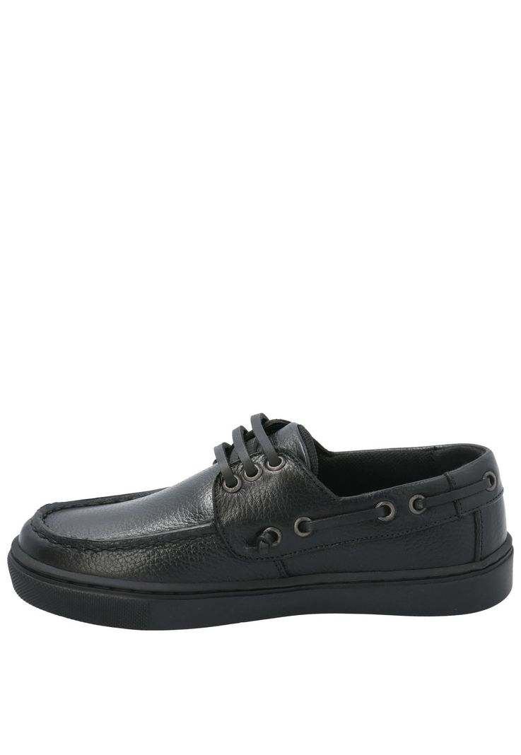 Zapato Escolar de Cuero Doyle negro niño-5