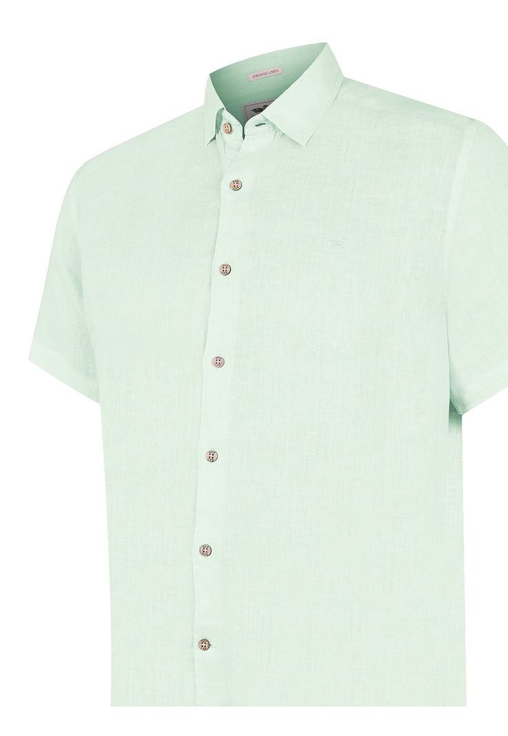 camisa Lino Orgánico Verde Linenjer Hombre -3