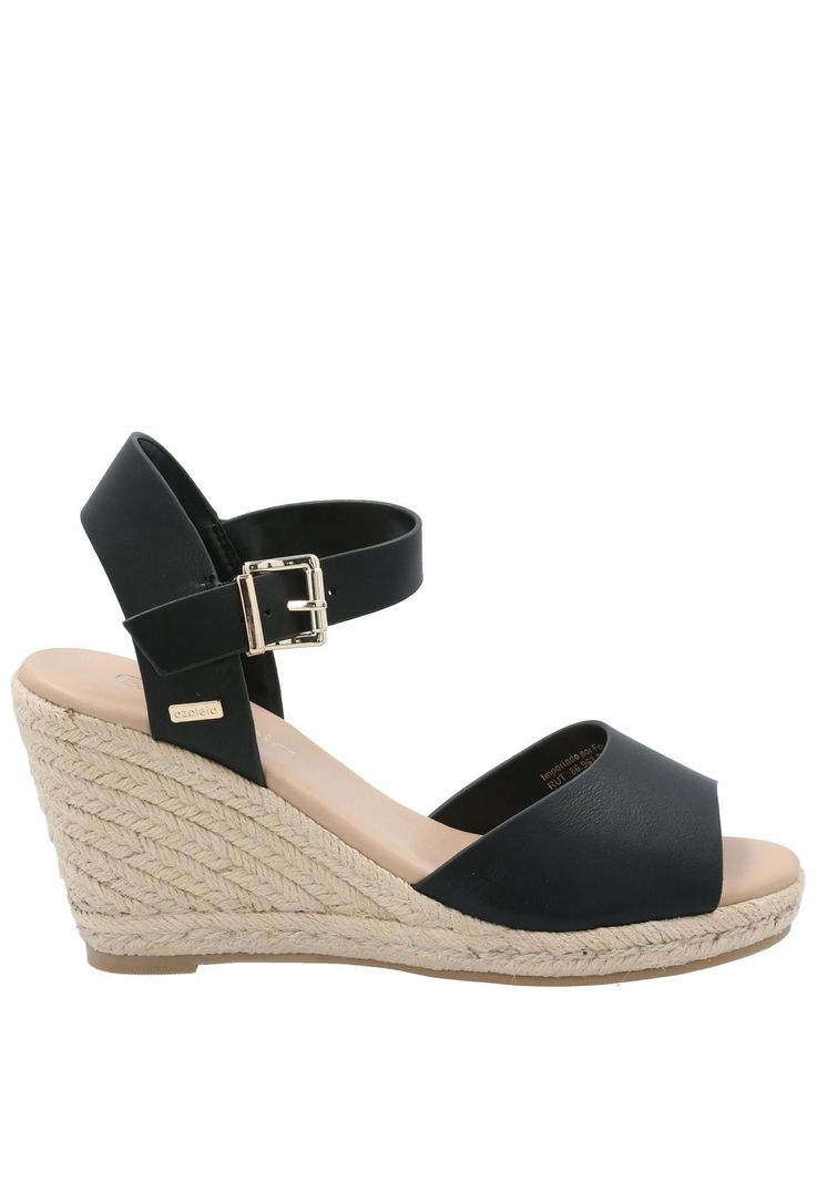 Sandalia Mujer Blu Negro-1