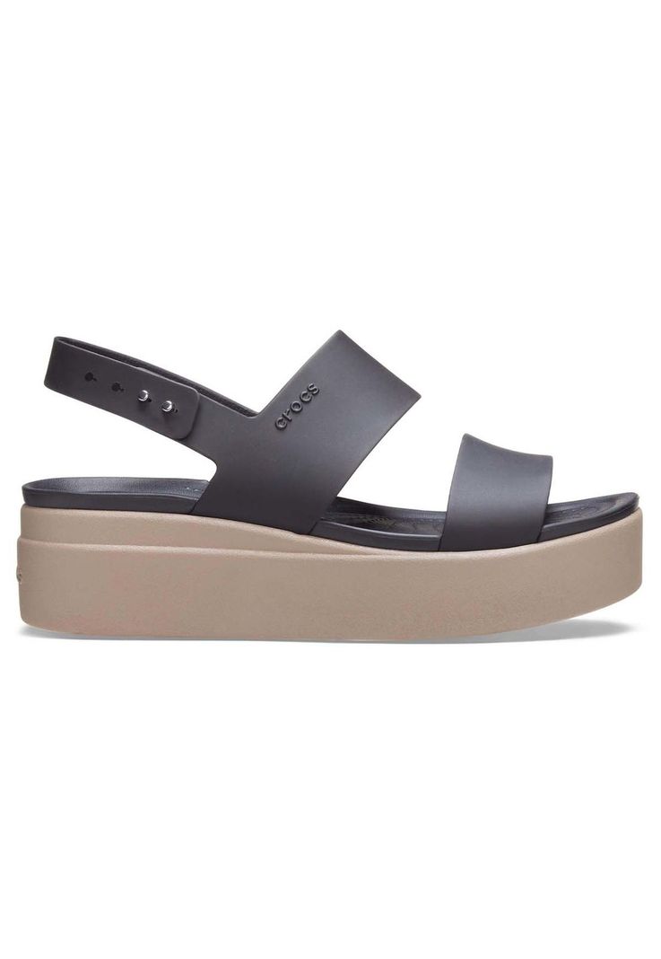 Sandalia Crocs Mujer Brooklyn Low Wedge Café Claro-0