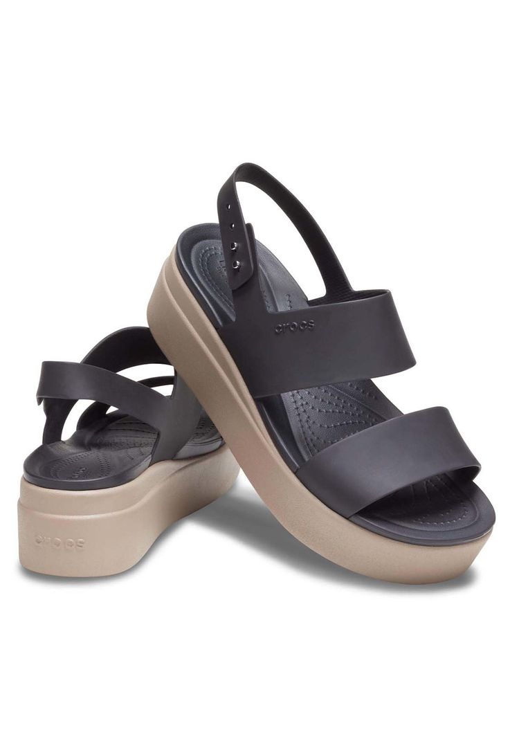 Sandalia Crocs Mujer Brooklyn Low Wedge Café Claro-3