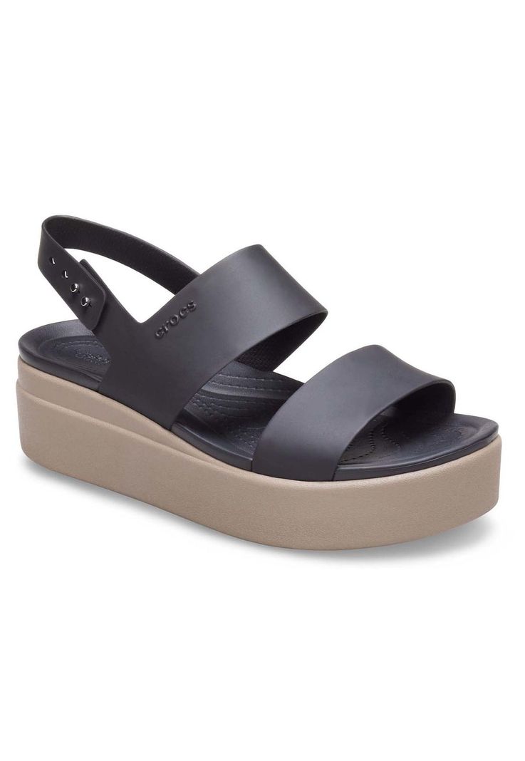 Sandalia Crocs Mujer Brooklyn Low Wedge Café Claro-6