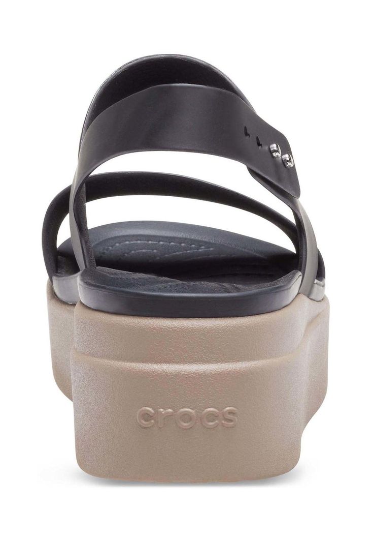 Sandalia Crocs Mujer Brooklyn Low Wedge Café Claro-7