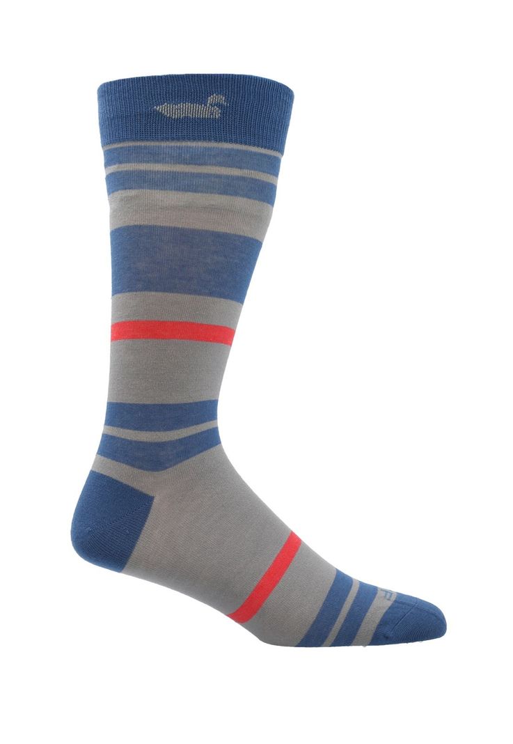 Calcetín Bambú Hombre Lines Gris