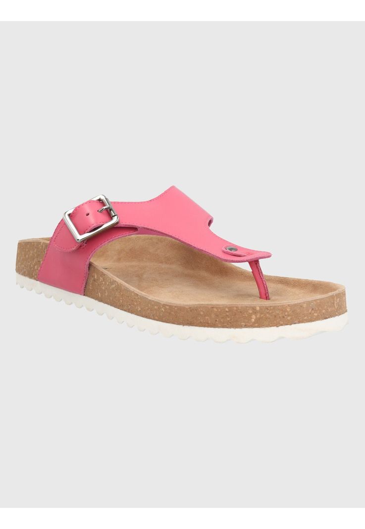 Sandalia Cuero Fucsia Mujer Davos -0