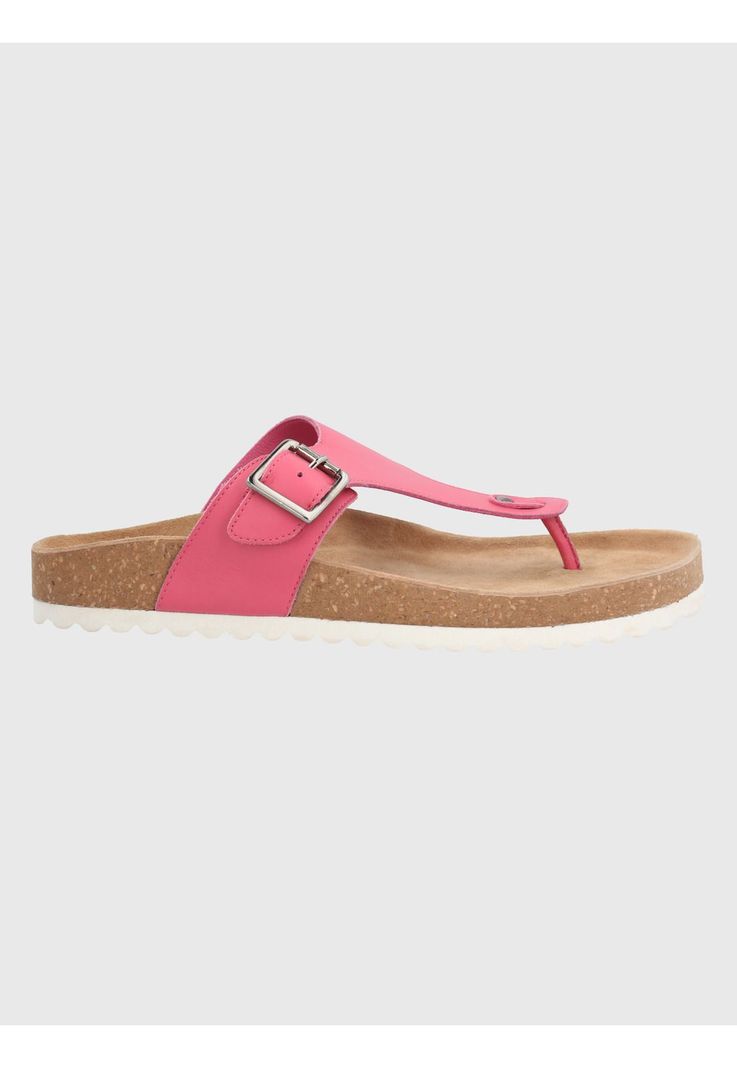 Sandalia Cuero Fucsia Mujer Davos -1