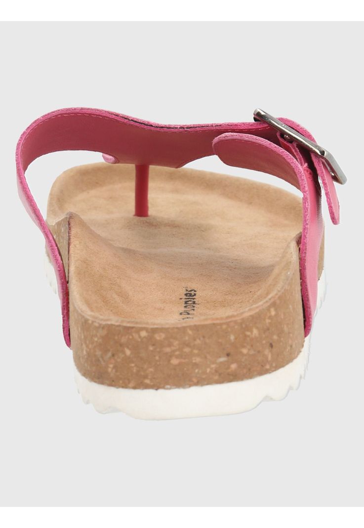 Sandalia Cuero Fucsia Mujer Davos -5