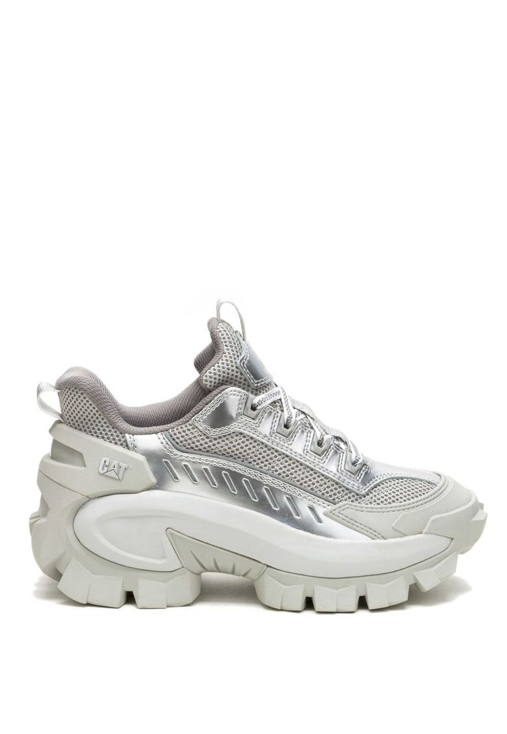 Zapatilla Cuero Mujer Intruder Max Lace Ch Plateado-1