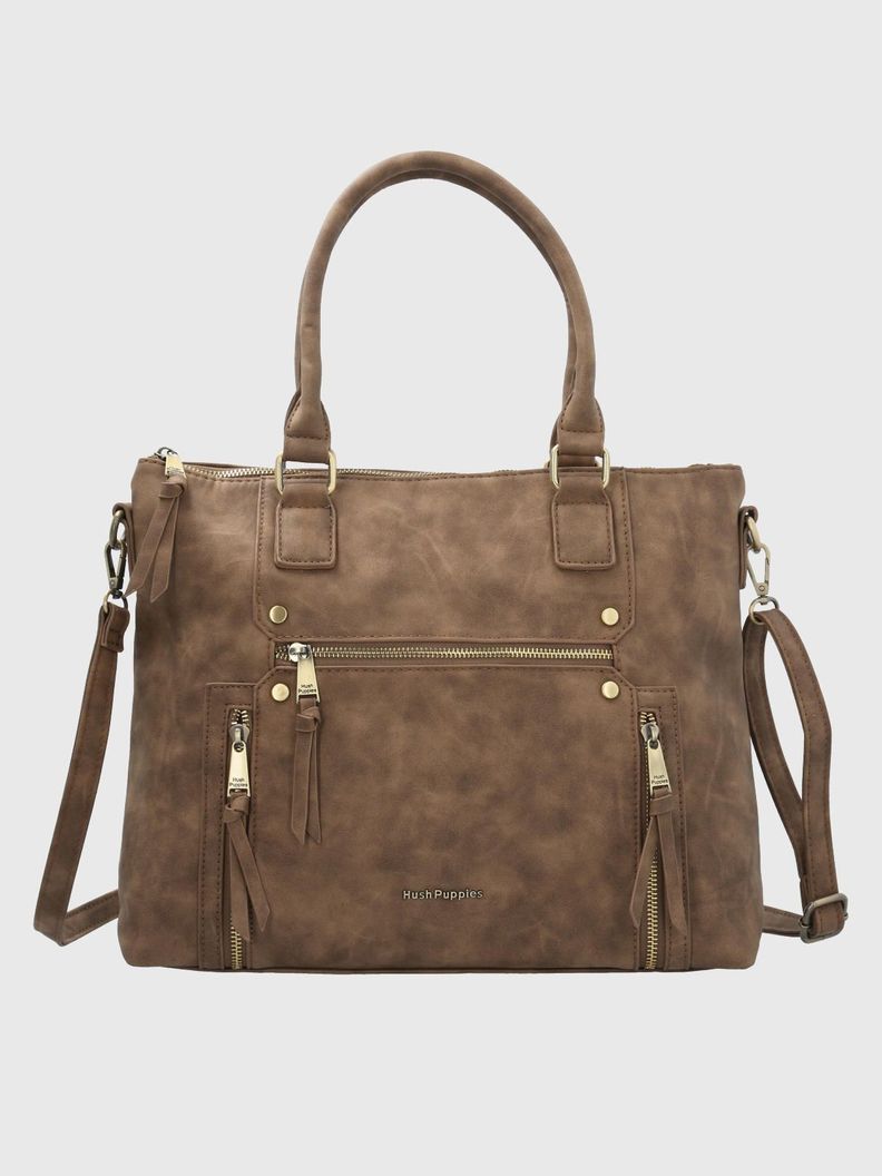 Cartera Ecocuero Chocolate Devine Mujer