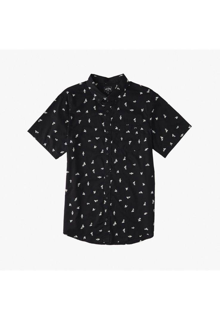 Camisa M/C Sundays Mini Ss M Wv Negro Hombre-0