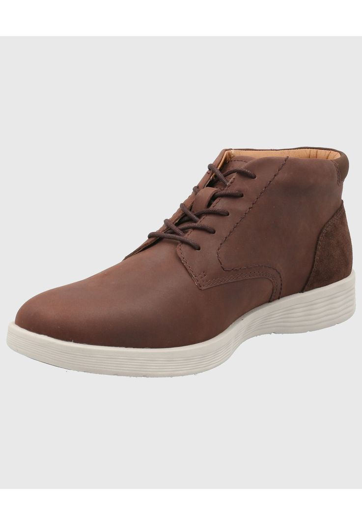 Botin Cuero Hombre Spinal City Café-4
