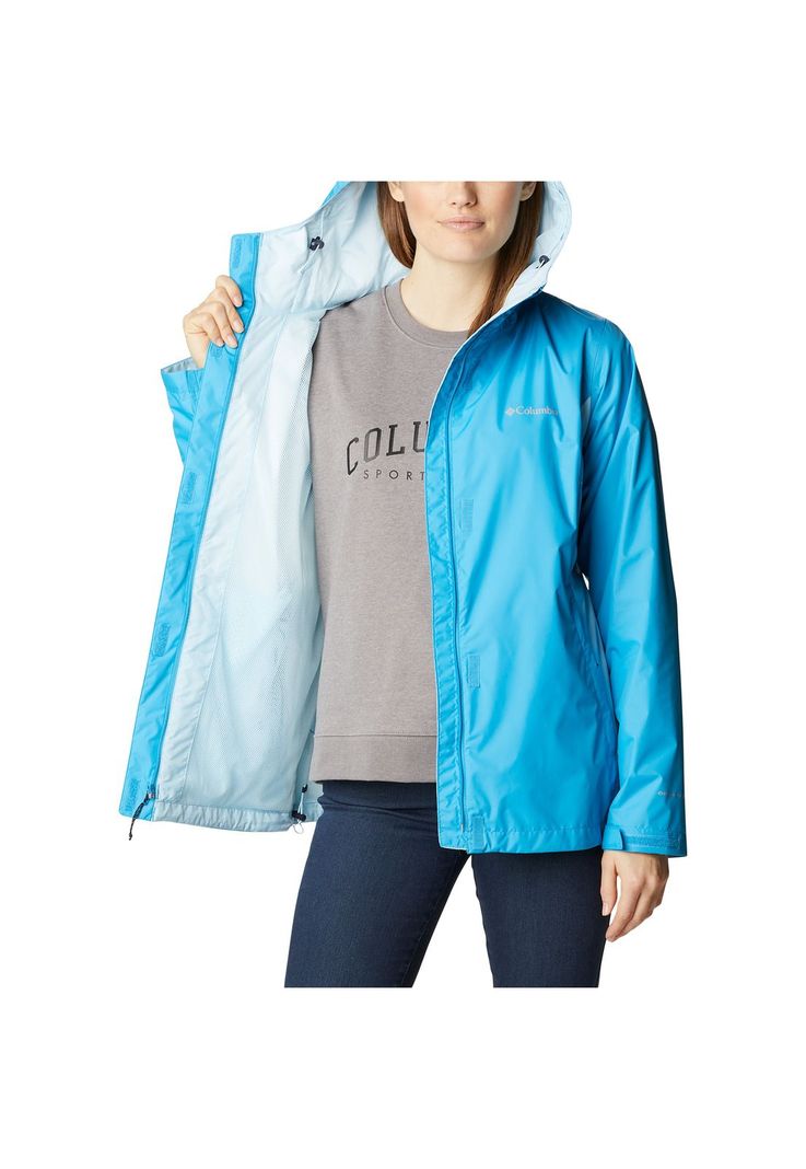 Cortaviento Impermeable Arcadia II Jacket Celeste Mujer-3