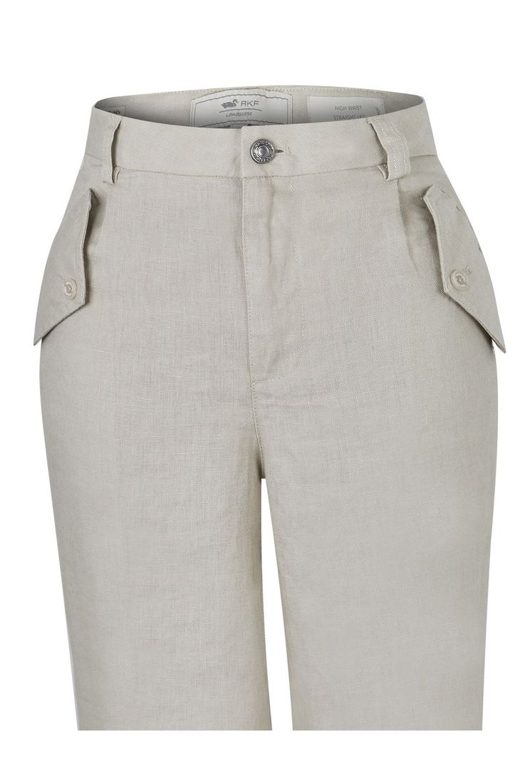 Pantalón Lino Orgánico Beige Blake Mujer -3