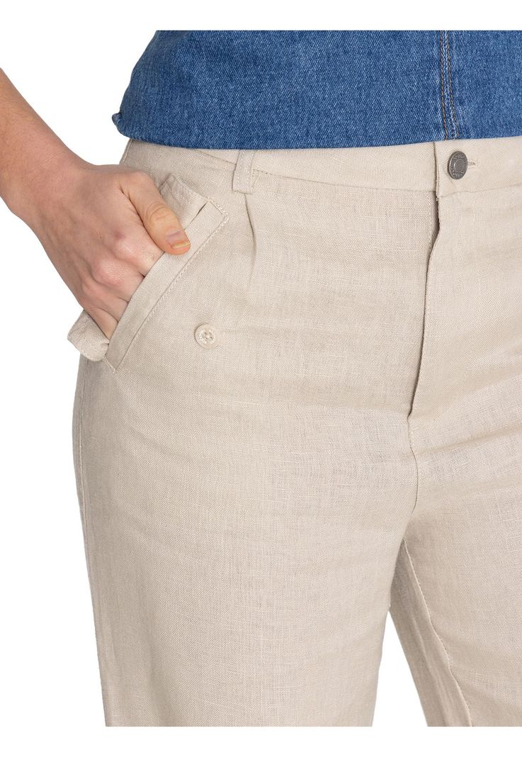 Pantalón Lino Orgánico Beige Blake Mujer -6