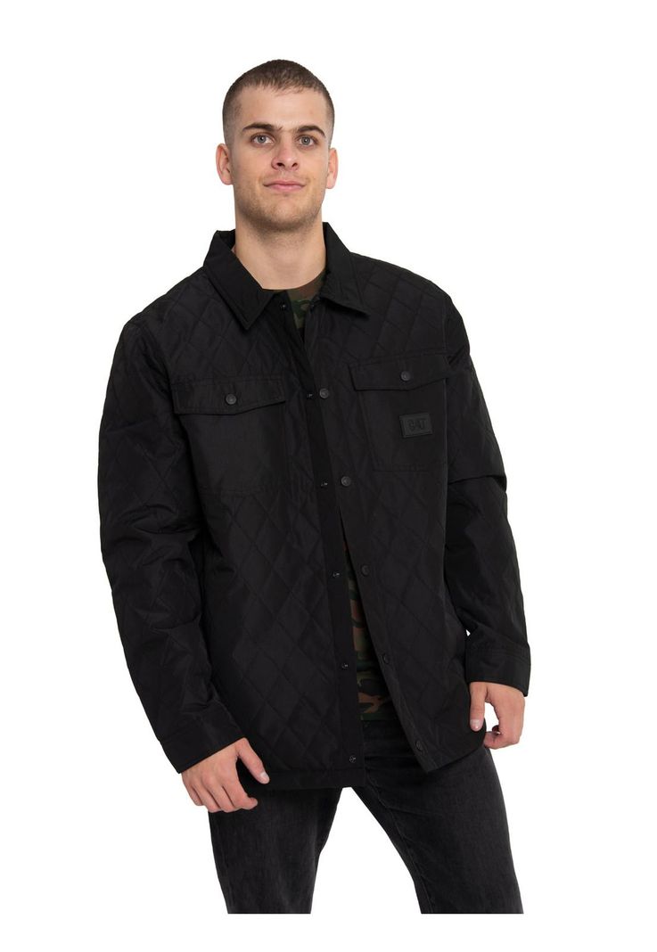 Chaqueta Hombre Quilted Ripstop Shirt Negro-0