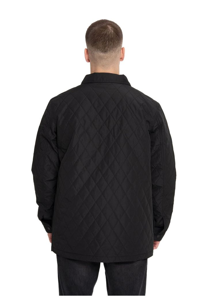 Chaqueta Hombre Quilted Ripstop Shirt Negro-3
