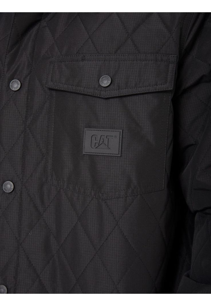 Chaqueta Hombre Quilted Ripstop Shirt Negro-5