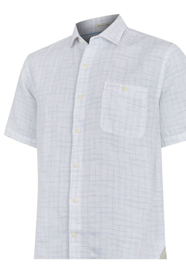 Camisa Lino Orgánico Verde Marbled Hombre -3