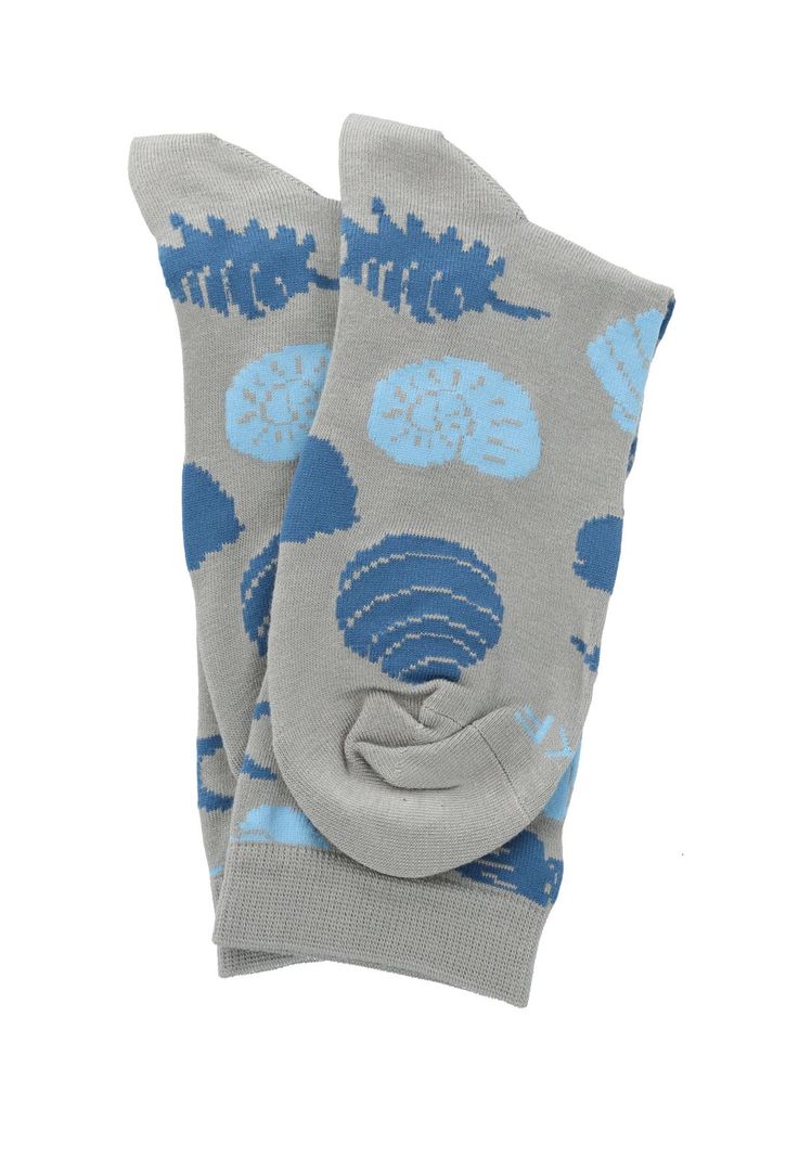 Calcetin Azul Shells Mujer-2