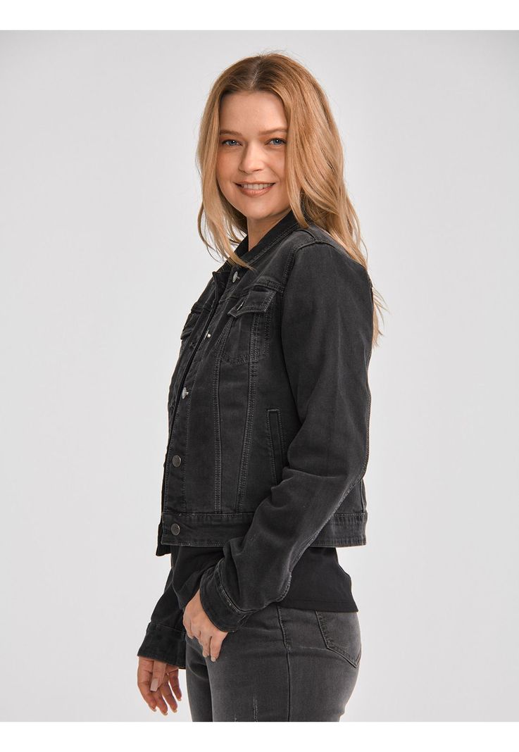 Chaqueta Mujer W Foundation Denim Jacket Gris-1