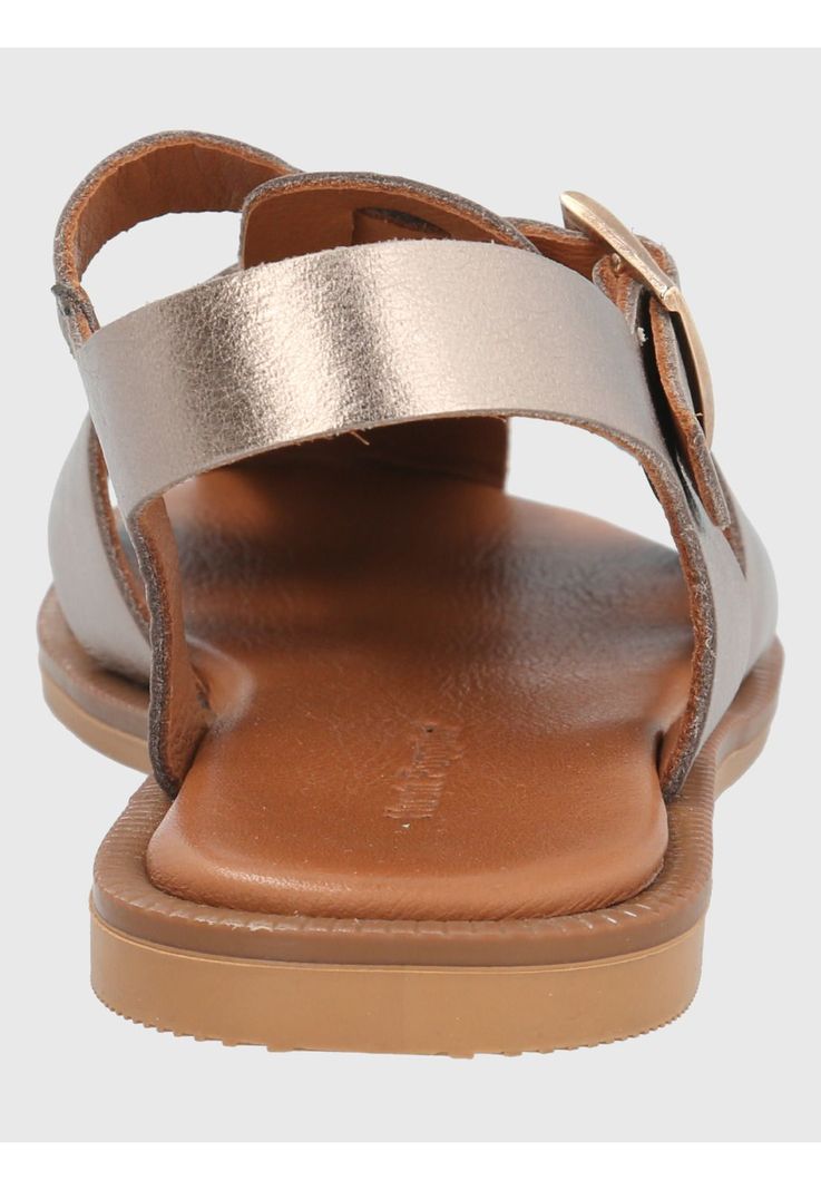 Sandalia Cuero Gris Mujer Tresenda -5