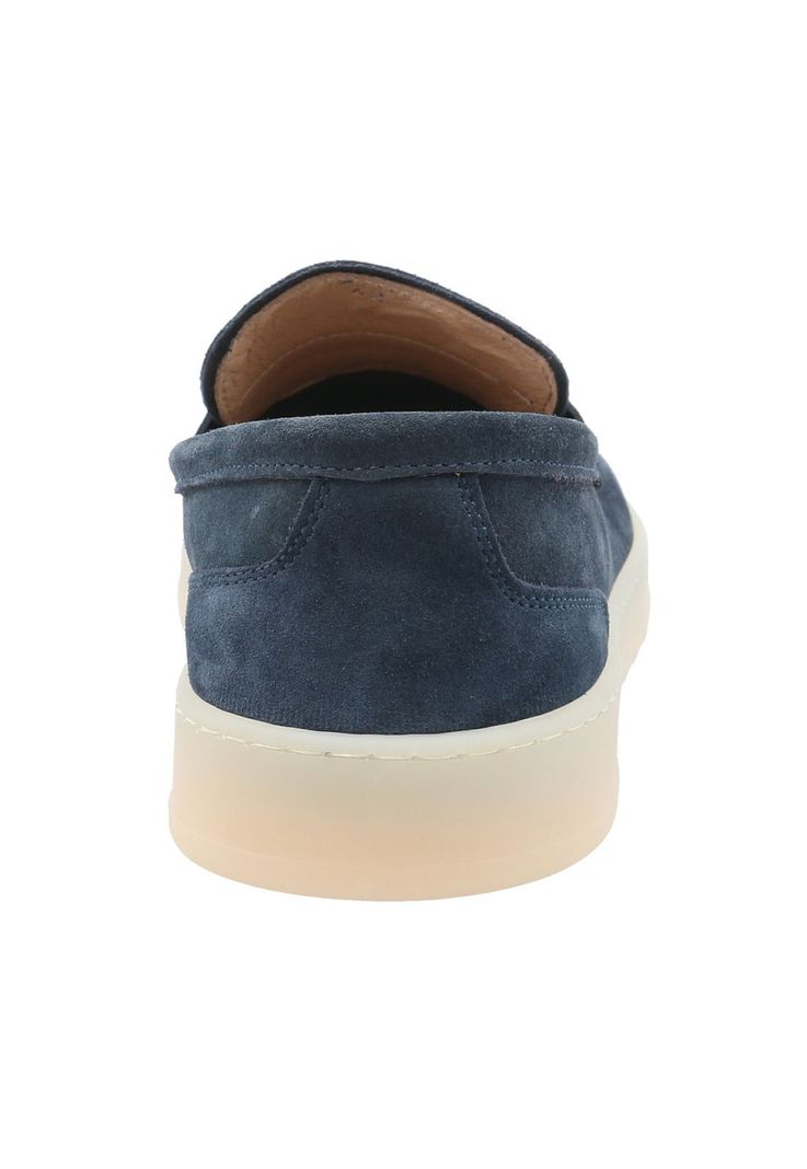 Mocasín Cuero Hombre Galvano Azul -6